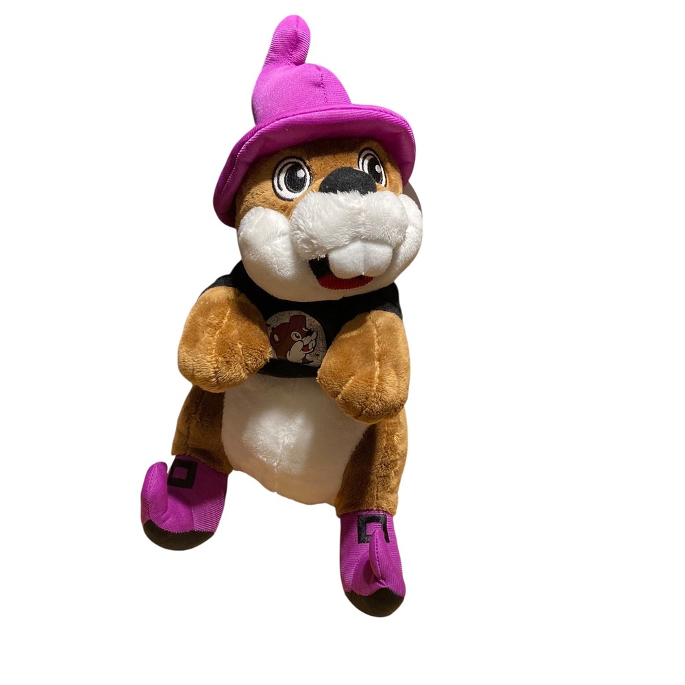 Buc-ee's Halloween Witch Plush Beaver Stuffed Animal Purple Hat 15 Inch Texas
